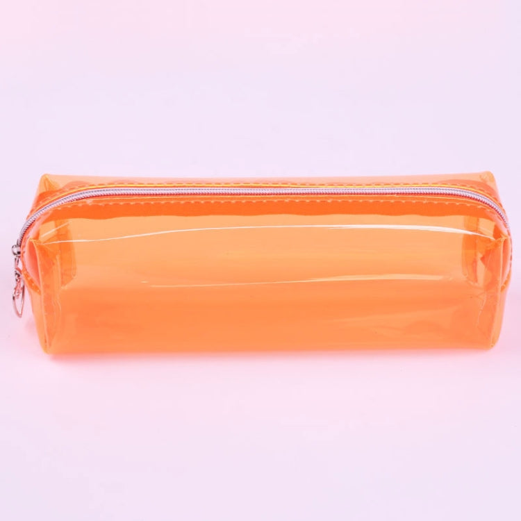 Candy-colored Small Transparent Pencil Bag Student Simple Large-capacity Plastic Stationery Bag