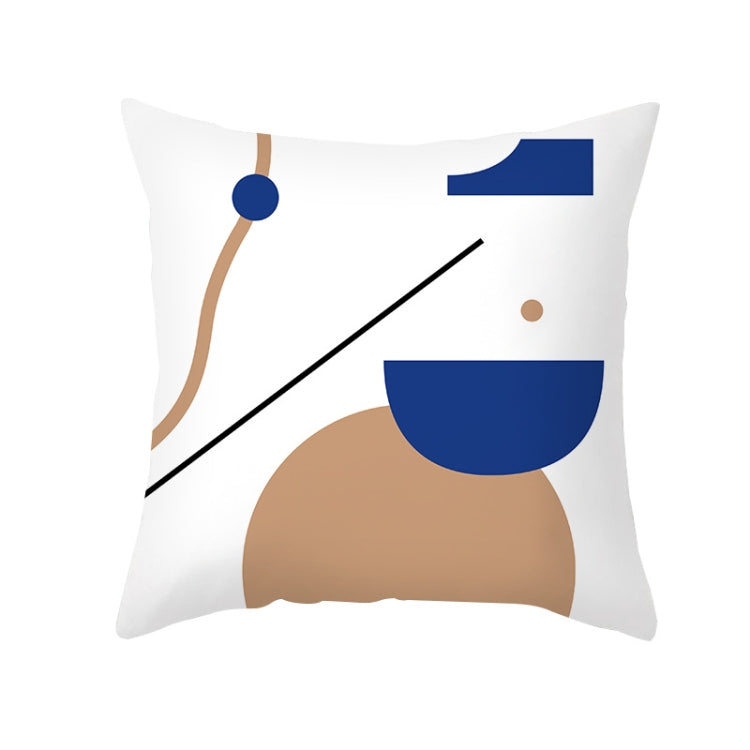 3 PCS Abstract Printed Pattern Pillowcase Retro Art Sofa Cushion Without Pillow Core, Size: 45x45cm
