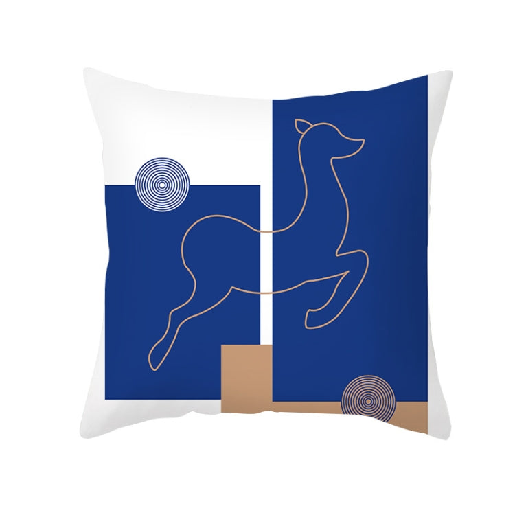 3 PCS Abstract Printed Pattern Pillowcase Retro Art Sofa Cushion Without Pillow Core, Size: 45x45cm