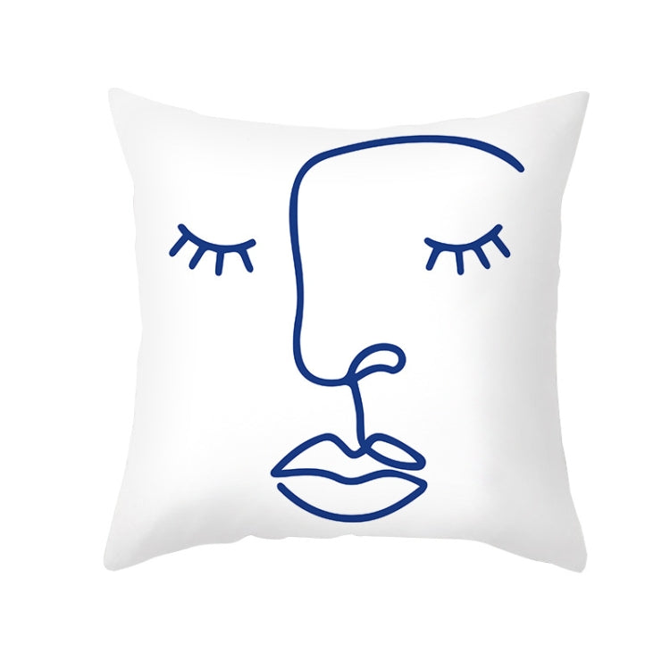 3 PCS Abstract Printed Pattern Pillowcase Retro Art Sofa Cushion Without Pillow Core, Size: 45x45cm