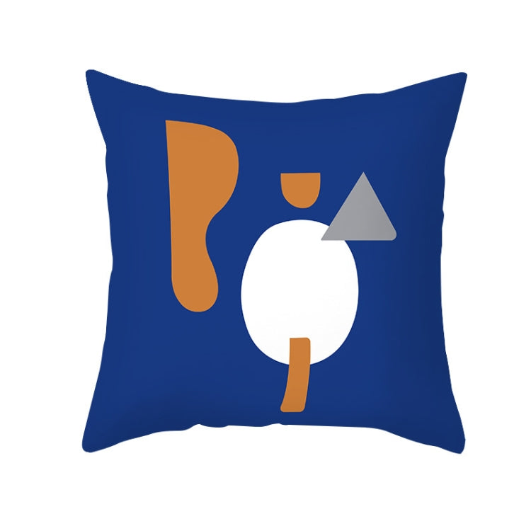 3 PCS Abstract Printed Pattern Pillowcase Retro Art Sofa Cushion Without Pillow Core, Size: 45x45cm
