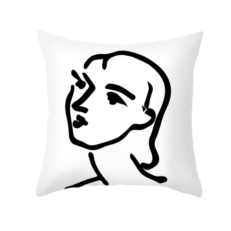 3 PCS Abstract Printed Pattern Pillowcase Retro Art Sofa Cushion Without Pillow Core, Size: 45x45cm