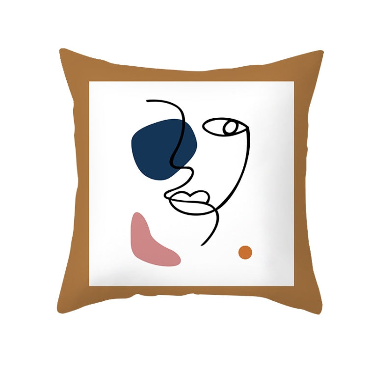 3 PCS Abstract Printed Pattern Pillowcase Retro Art Sofa Cushion Without Pillow Core, Size: 45x45cm