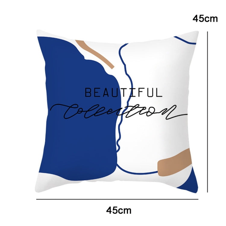 3 PCS Abstract Printed Pattern Pillowcase Retro Art Sofa Cushion Without Pillow Core, Size: 45x45cm