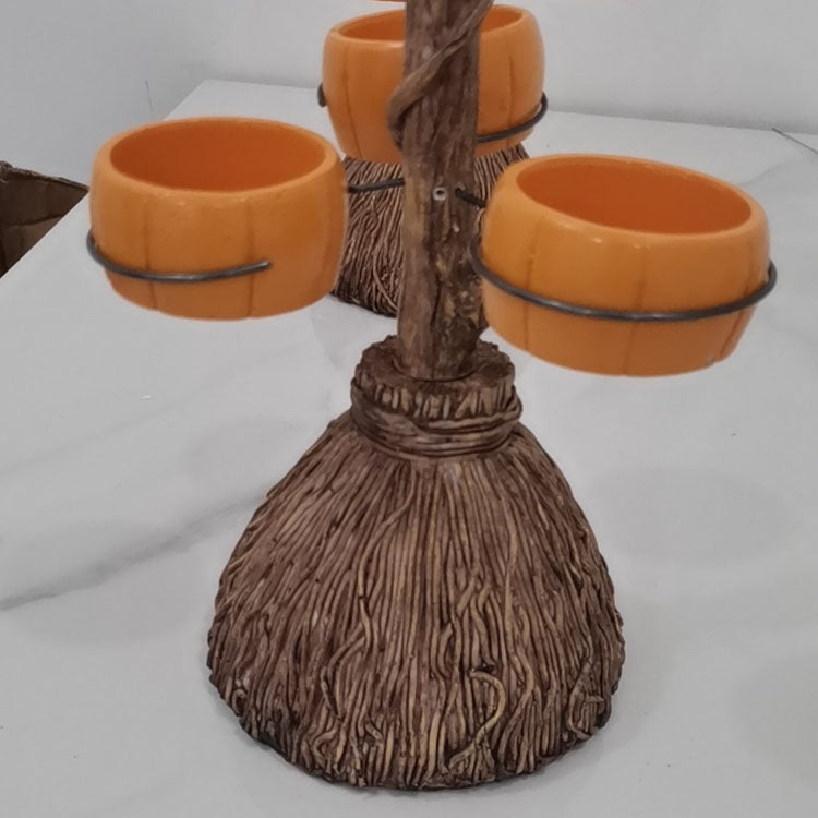 Halloween Pumpkin Snack Bowl Stand Decorative Storage Rack,Style: Four Cups Set