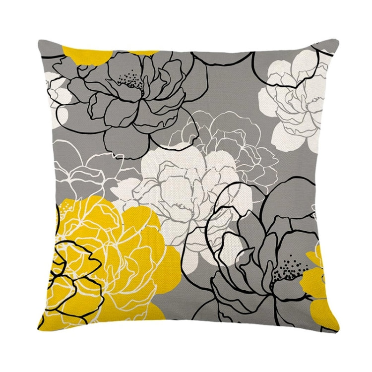 2 PCS Waterproof Antifouling & Oil Proof Pillowcase Living Room Home Printing Polyester Linen Sofa Cushion Without Pillow Core, Size: 45x45cm
