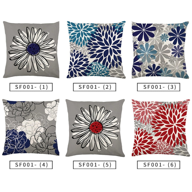 2 PCS Waterproof Antifouling & Oil Proof Pillowcase Living Room Home Printing Polyester Linen Sofa Cushion Without Pillow Core, Size: 45x45cm