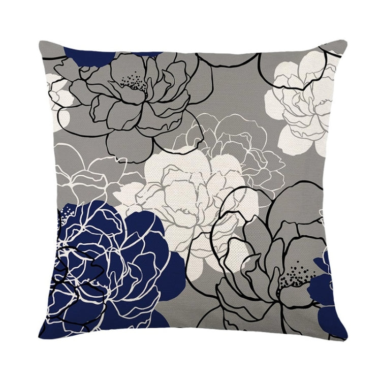2 PCS Waterproof Antifouling & Oil Proof Pillowcase Living Room Home Printing Polyester Linen Sofa Cushion Without Pillow Core, Size: 45x45cm