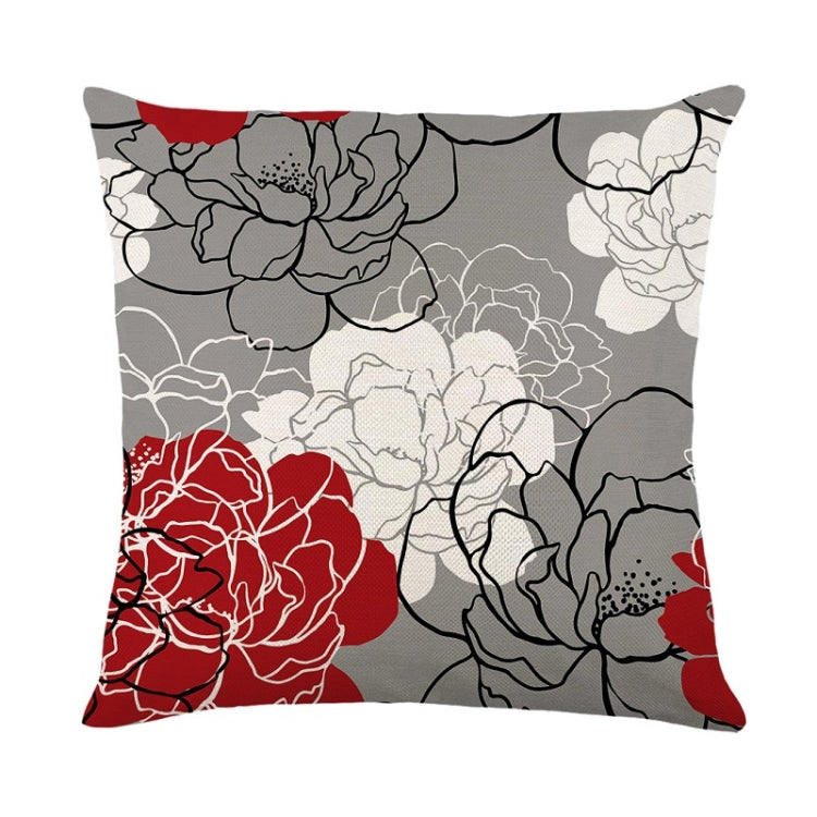 2 PCS Waterproof Antifouling & Oil Proof Pillowcase Living Room Home Printing Polyester Linen Sofa Cushion Without Pillow Core, Size: 45x45cm
