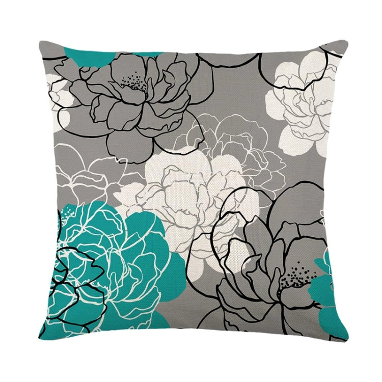 2 PCS Waterproof Antifouling & Oil Proof Pillowcase Living Room Home Printing Polyester Linen Sofa Cushion Without Pillow Core, Size: 45x45cm