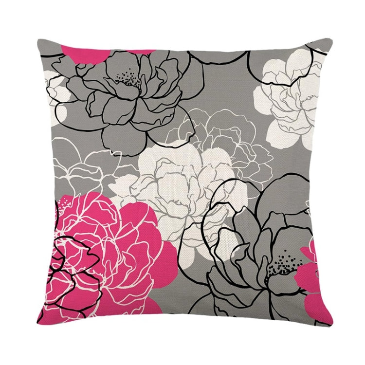 2 PCS Waterproof Antifouling & Oil Proof Pillowcase Living Room Home Printing Polyester Linen Sofa Cushion Without Pillow Core, Size: 45x45cm