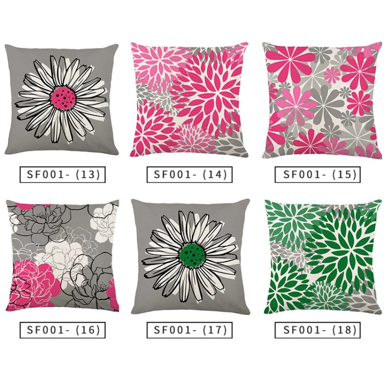 2 PCS Waterproof Antifouling & Oil Proof Pillowcase Living Room Home Printing Polyester Linen Sofa Cushion Without Pillow Core, Size: 45x45cm