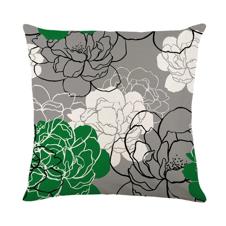 2 PCS Waterproof Antifouling & Oil Proof Pillowcase Living Room Home Printing Polyester Linen Sofa Cushion Without Pillow Core, Size: 45x45cm