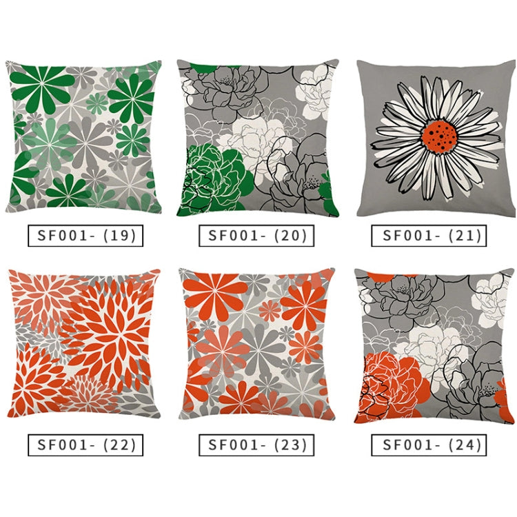 2 PCS Waterproof Antifouling & Oil Proof Pillowcase Living Room Home Printing Polyester Linen Sofa Cushion Without Pillow Core, Size: 45x45cm
