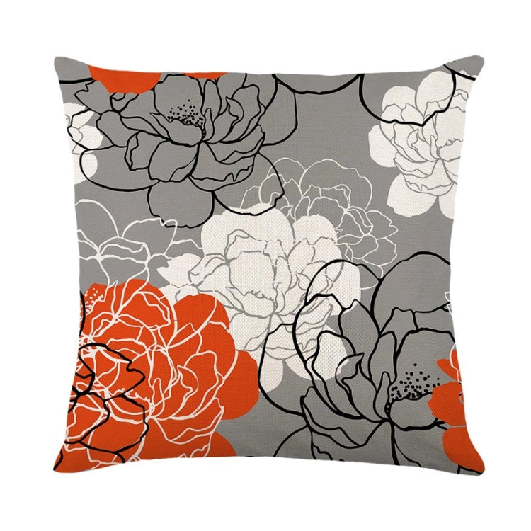 2 PCS Waterproof Antifouling & Oil Proof Pillowcase Living Room Home Printing Polyester Linen Sofa Cushion Without Pillow Core, Size: 45x45cm