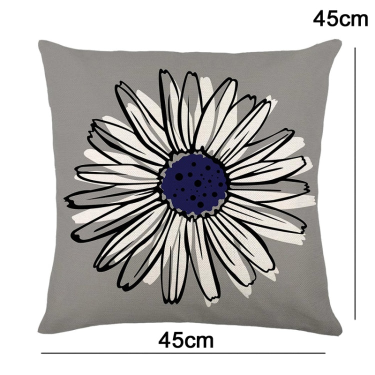 2 PCS Waterproof Antifouling & Oil Proof Pillowcase Living Room Home Printing Polyester Linen Sofa Cushion Without Pillow Core, Size: 45x45cm