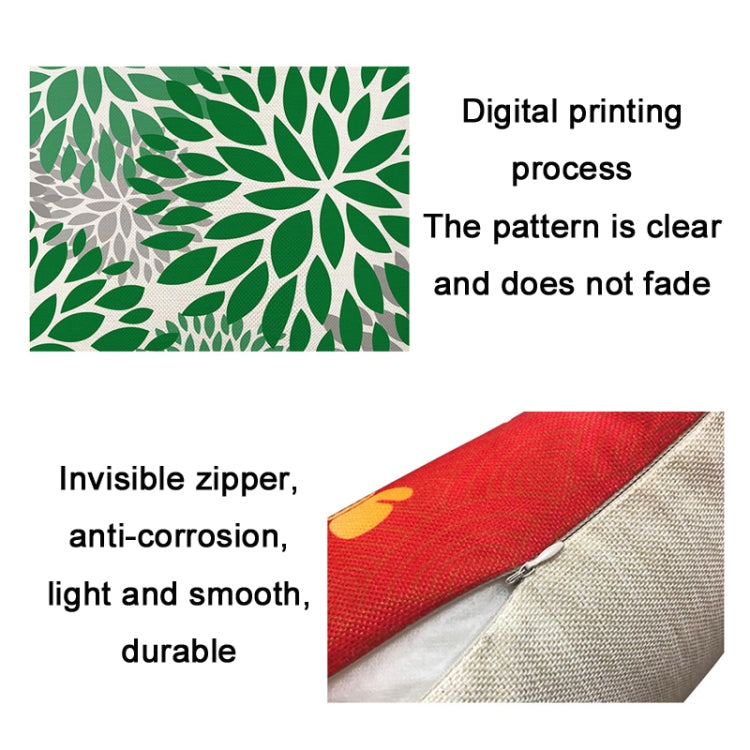 2 PCS Waterproof Antifouling & Oil Proof Pillowcase Living Room Home Printing Polyester Linen Sofa Cushion Without Pillow Core, Size: 45x45cm