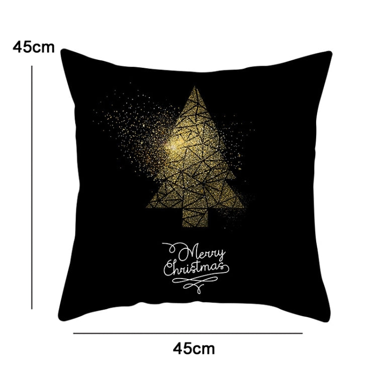 3 PCS Christmas Peach Skin Sofa Pillowcase Cushion Cover Without Pillow Core, Size: 45x45cm
