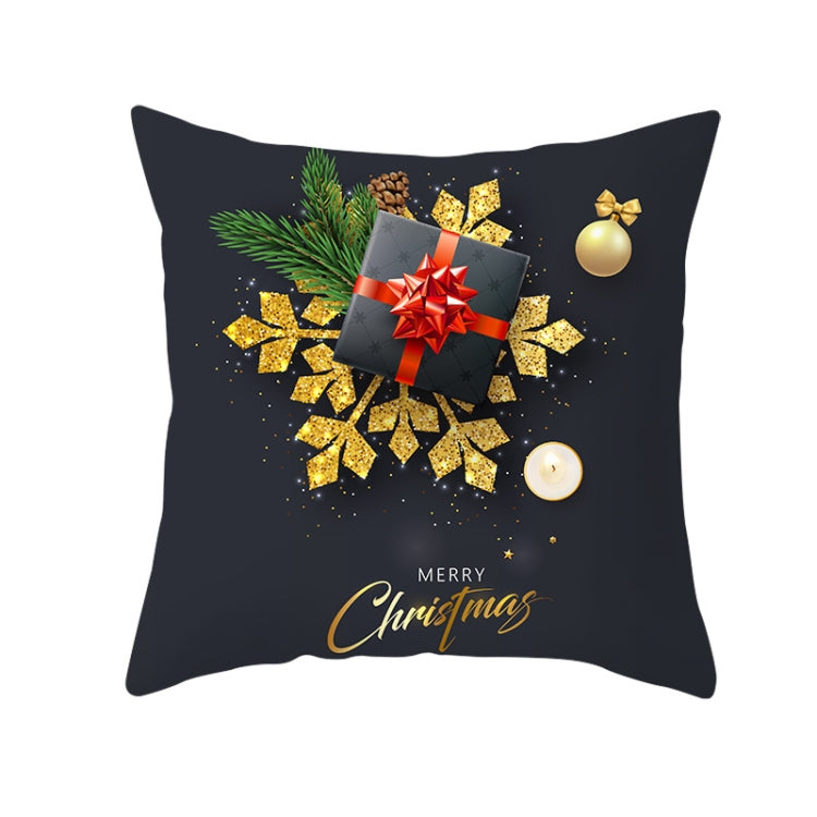 3 PCS Christmas Peach Skin Sofa Pillowcase Cushion Cover Without Pillow Core, Size: 45x45cm