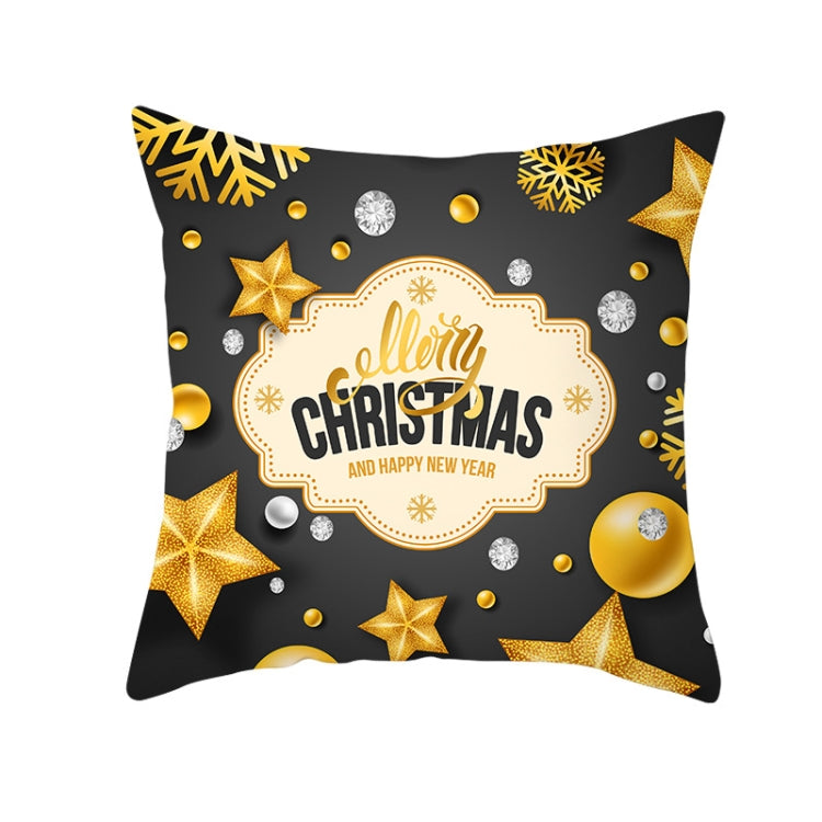 3 PCS Christmas Peach Skin Sofa Pillowcase Cushion Cover Without Pillow Core, Size: 45x45cm