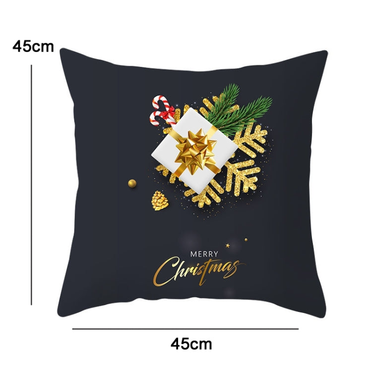 3 PCS Christmas Peach Skin Sofa Pillowcase Cushion Cover Without Pillow Core, Size: 45x45cm