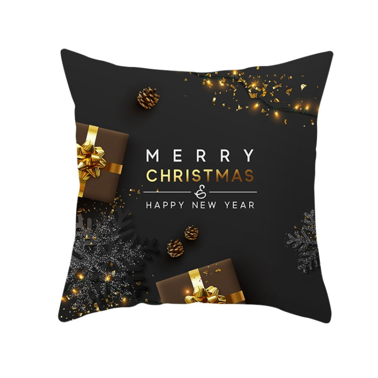 3 PCS Christmas Peach Skin Sofa Pillowcase Cushion Cover Without Pillow Core, Size: 45x45cm
