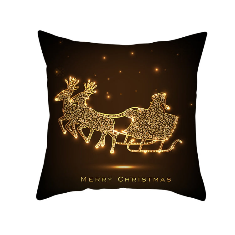 3 PCS Christmas Peach Skin Sofa Pillowcase Cushion Cover Without Pillow Core, Size: 45x45cm