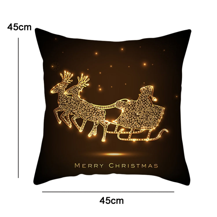 3 PCS Christmas Peach Skin Sofa Pillowcase Cushion Cover Without Pillow Core, Size: 45x45cm