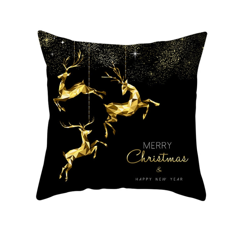 3 PCS Christmas Peach Skin Sofa Pillowcase Cushion Cover Without Pillow Core, Size: 45x45cm