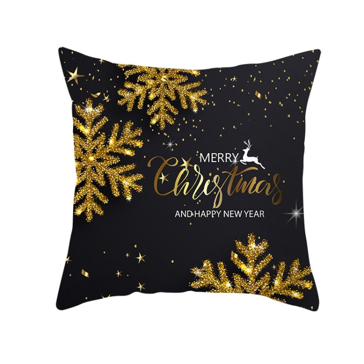 3 PCS Christmas Peach Skin Sofa Pillowcase Cushion Cover Without Pillow Core, Size: 45x45cm
