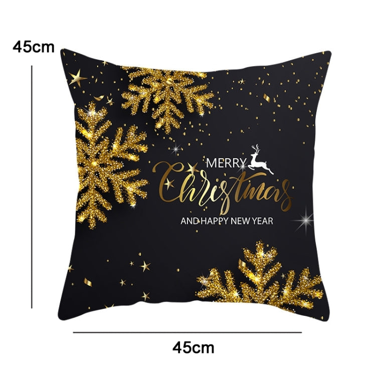 3 PCS Christmas Peach Skin Sofa Pillowcase Cushion Cover Without Pillow Core, Size: 45x45cm