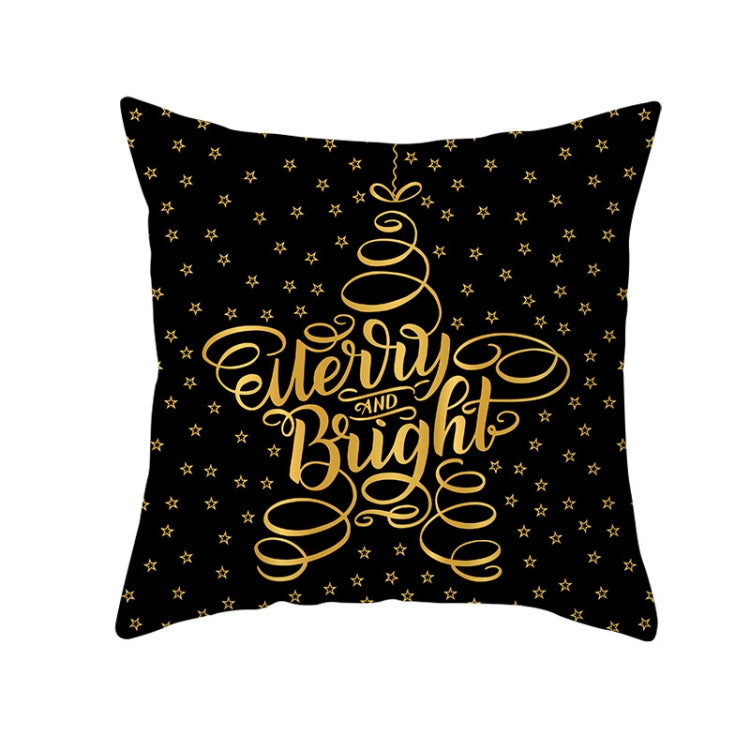 3 PCS Christmas Peach Skin Sofa Pillowcase Cushion Cover Without Pillow Core, Size: 45x45cm