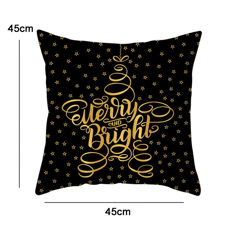 3 PCS Christmas Peach Skin Sofa Pillowcase Cushion Cover Without Pillow Core, Size: 45x45cm