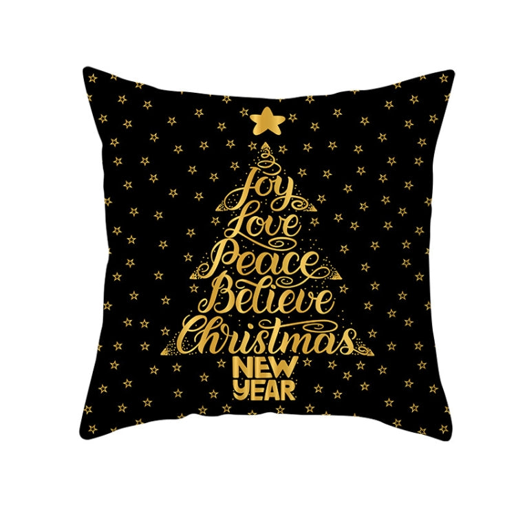 3 PCS Christmas Peach Skin Sofa Pillowcase Cushion Cover Without Pillow Core, Size: 45x45cm