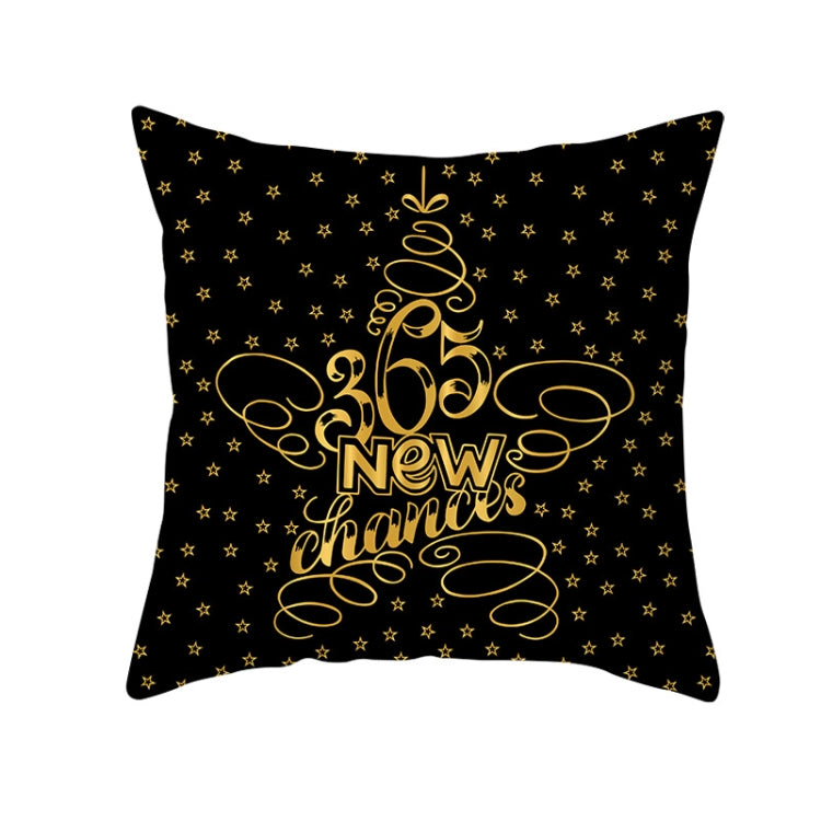 3 PCS Christmas Peach Skin Sofa Pillowcase Cushion Cover Without Pillow Core, Size: 45x45cm