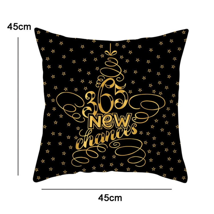 3 PCS Christmas Peach Skin Sofa Pillowcase Cushion Cover Without Pillow Core, Size: 45x45cm