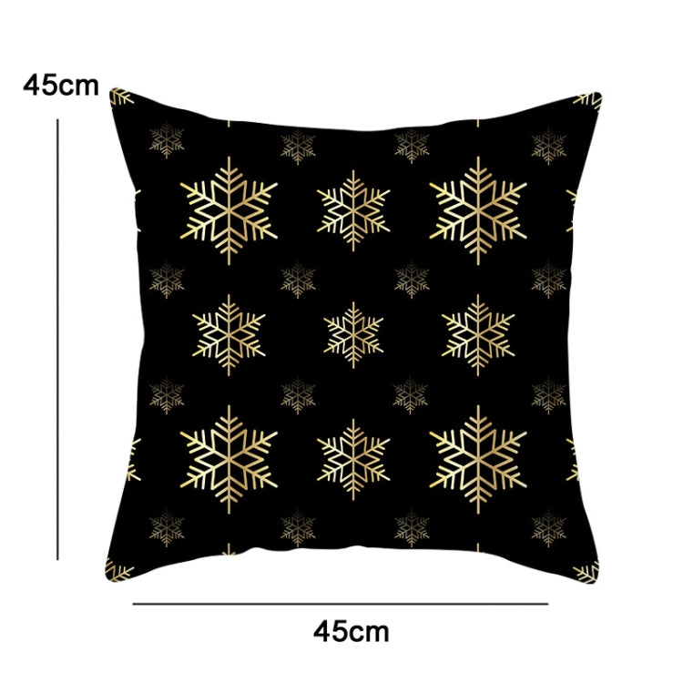 3 PCS Christmas Peach Skin Sofa Pillowcase Cushion Cover Without Pillow Core, Size: 45x45cm