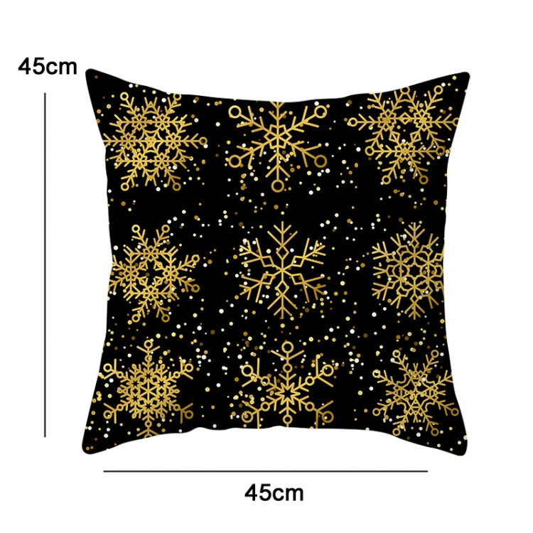3 PCS Christmas Peach Skin Sofa Pillowcase Cushion Cover Without Pillow Core, Size: 45x45cm
