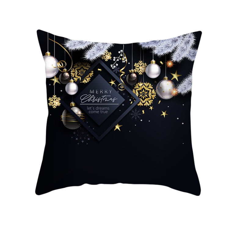 3 PCS Christmas Peach Skin Sofa Pillowcase Cushion Cover Without Pillow Core, Size: 45x45cm
