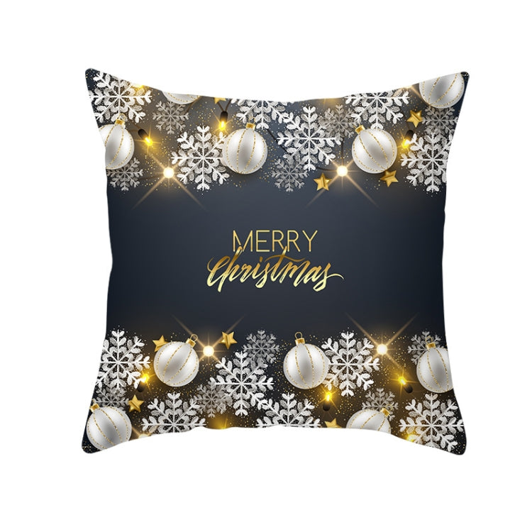 3 PCS Christmas Peach Skin Sofa Pillowcase Cushion Cover Without Pillow Core, Size: 45x45cm