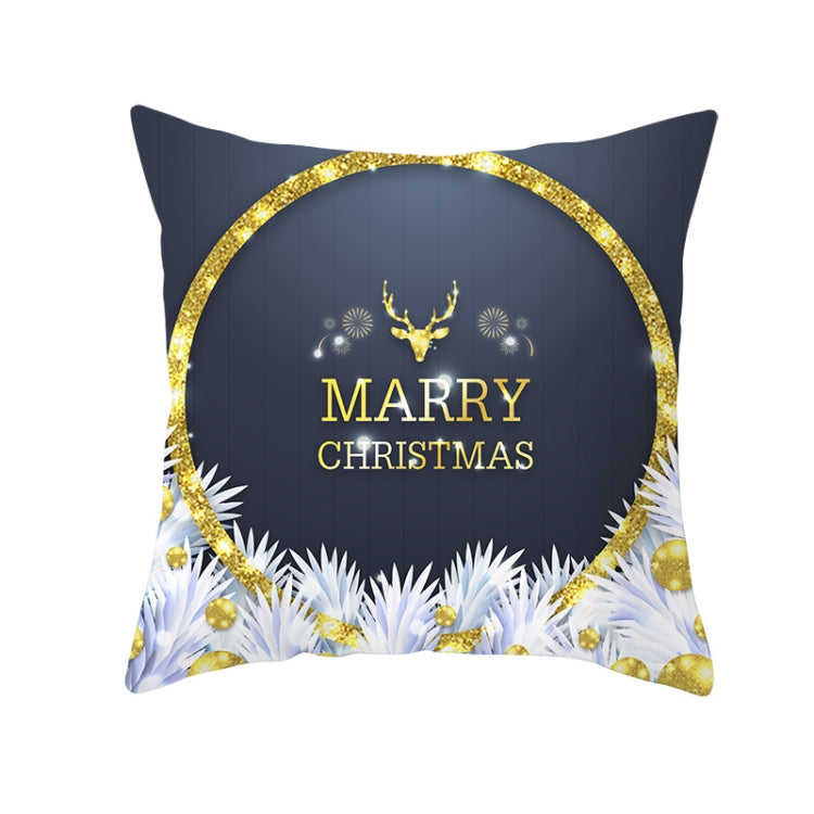 3 PCS Christmas Peach Skin Sofa Pillowcase Cushion Cover Without Pillow Core, Size: 45x45cm