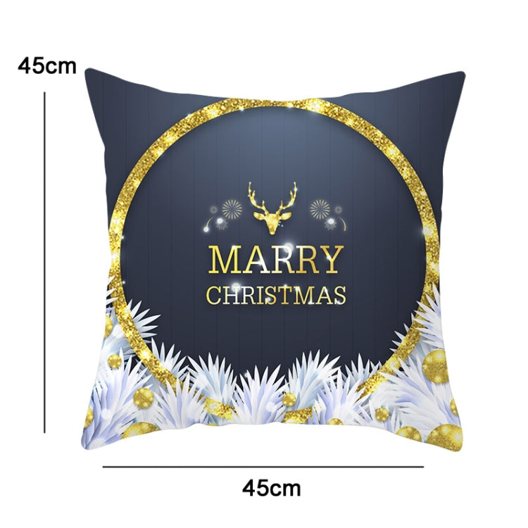 3 PCS Christmas Peach Skin Sofa Pillowcase Cushion Cover Without Pillow Core, Size: 45x45cm