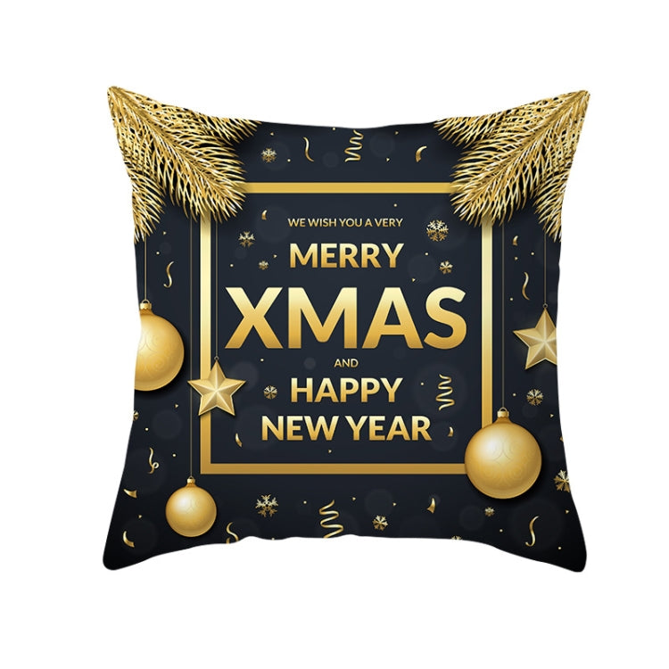 3 PCS Christmas Peach Skin Sofa Pillowcase Cushion Cover Without Pillow Core, Size: 45x45cm