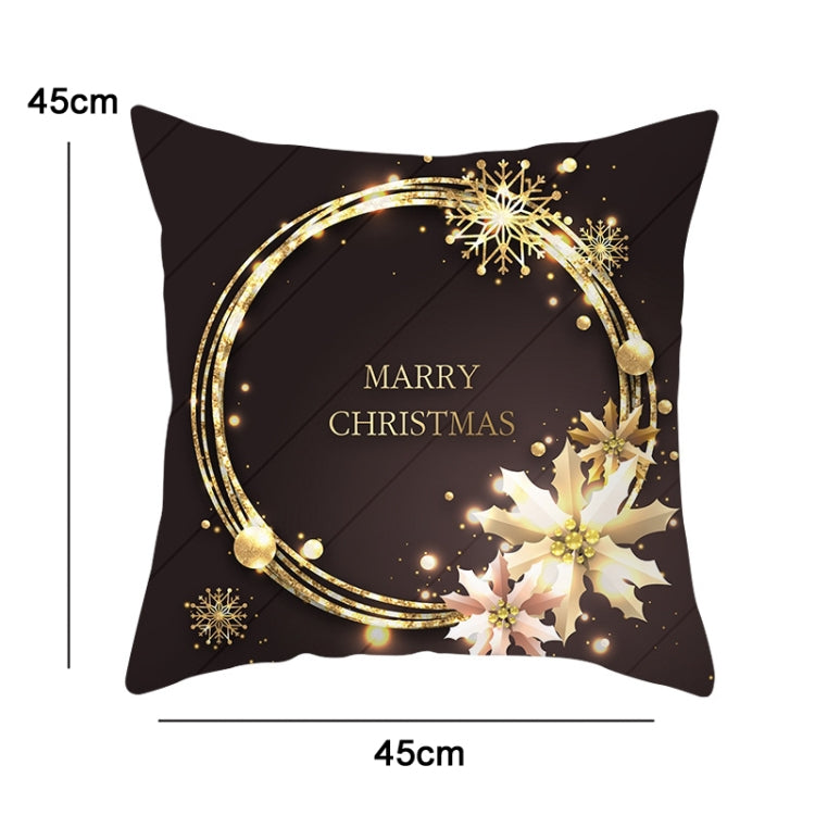 3 PCS Christmas Peach Skin Sofa Pillowcase Cushion Cover Without Pillow Core, Size: 45x45cm