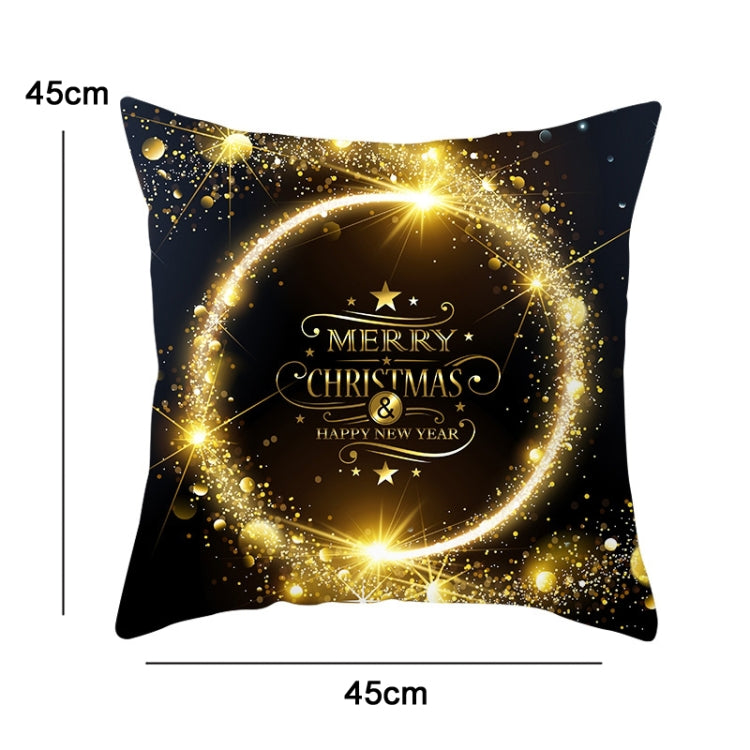 3 PCS Christmas Peach Skin Sofa Pillowcase Cushion Cover Without Pillow Core, Size: 45x45cm