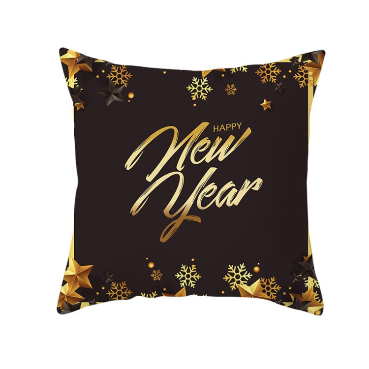 3 PCS Christmas Peach Skin Sofa Pillowcase Cushion Cover Without Pillow Core, Size: 45x45cm