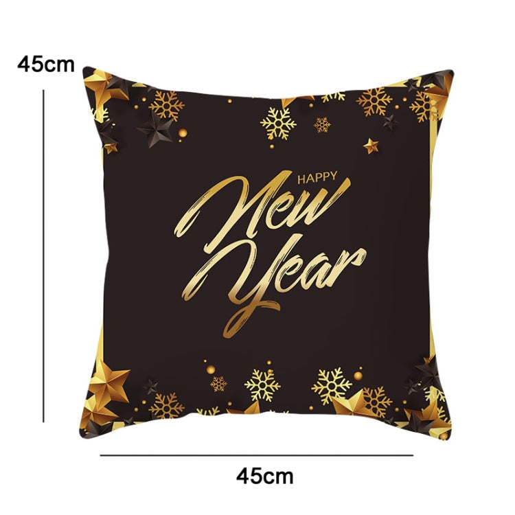 3 PCS Christmas Peach Skin Sofa Pillowcase Cushion Cover Without Pillow Core, Size: 45x45cm