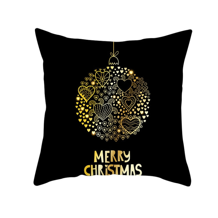 3 PCS Christmas Peach Skin Sofa Pillowcase Cushion Cover Without Pillow Core, Size: 45x45cm