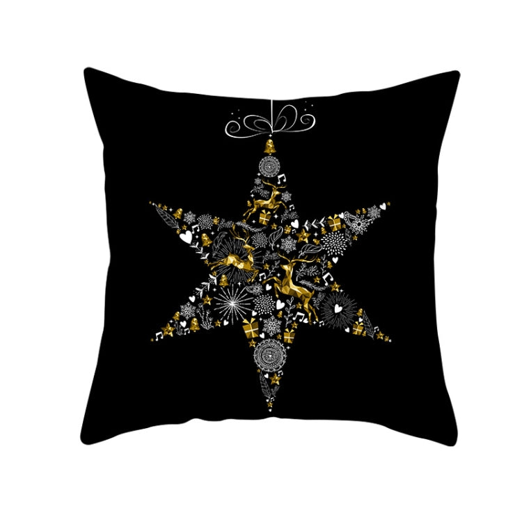 3 PCS Christmas Peach Skin Sofa Pillowcase Cushion Cover Without Pillow Core, Size: 45x45cm
