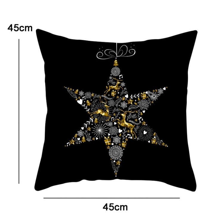 3 PCS Christmas Peach Skin Sofa Pillowcase Cushion Cover Without Pillow Core, Size: 45x45cm